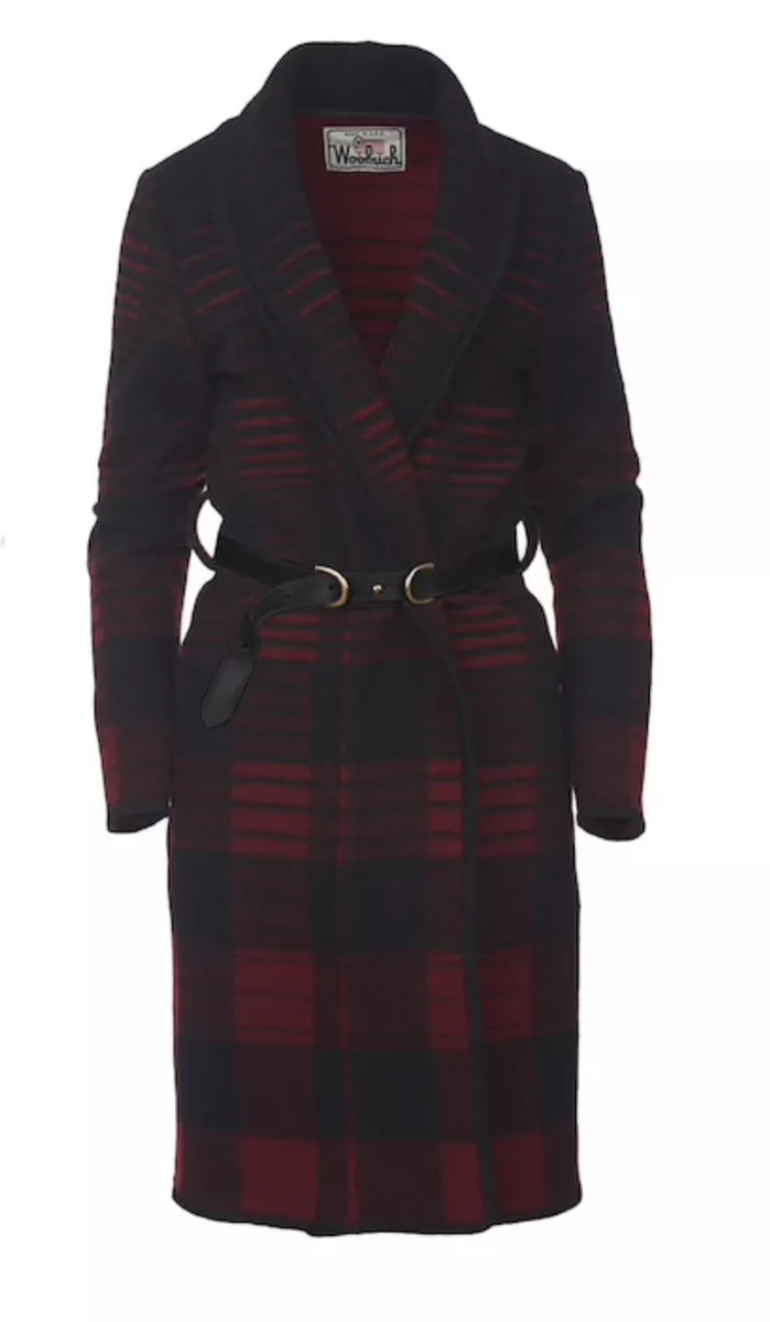 Belted shop blanket coat