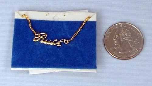 Vintage Gold Script Personalized Name Charm Necklace 16" - Choice Ladies Names - Picture 175 of 179