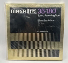 Maxell UD 35-180 Sound Recording Tape 3600 10.5 BLANK Reel to Reel factory bag