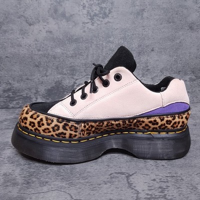 ドクターマーチン　BUZZ51 ピンク　レオパード　厚底 DR. MARTENS Buzz 5 Eye Fur Suede Shoes Womens Size 9 Leopard Print