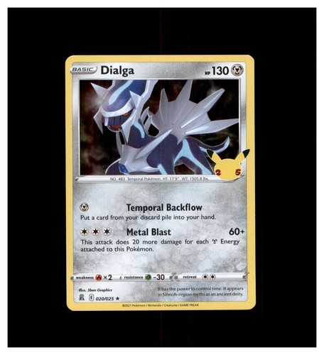 Dialga 020/025 Rare Celebrations Pokemon Holo Lightly Played