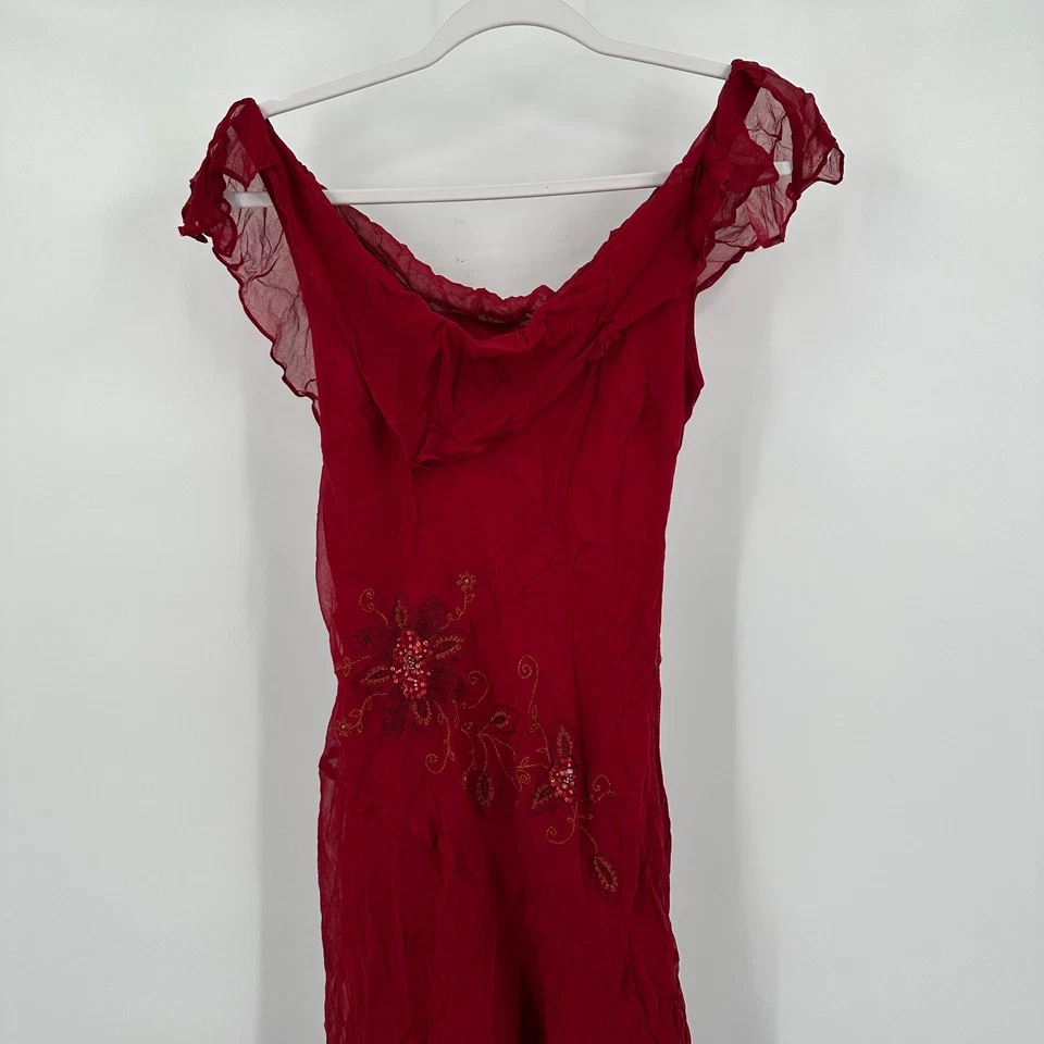 Vestido Robbie Bee para mujer de seda encantada Fairycore talla 6 con cuentas Cottage Noir Foto 2 de 4