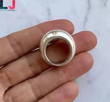 Chunky Large Dome Ring 925 Sterling Silver Ring Thick Wide Band Statement Ring