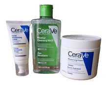 CeraVe Moisturising Cream 454g, Facial Lotion 50g , Cleansing Water 295ml New