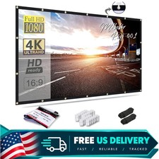 120 Inch Projector Screen 16:9 Portable Foldable with Double Sided Projection