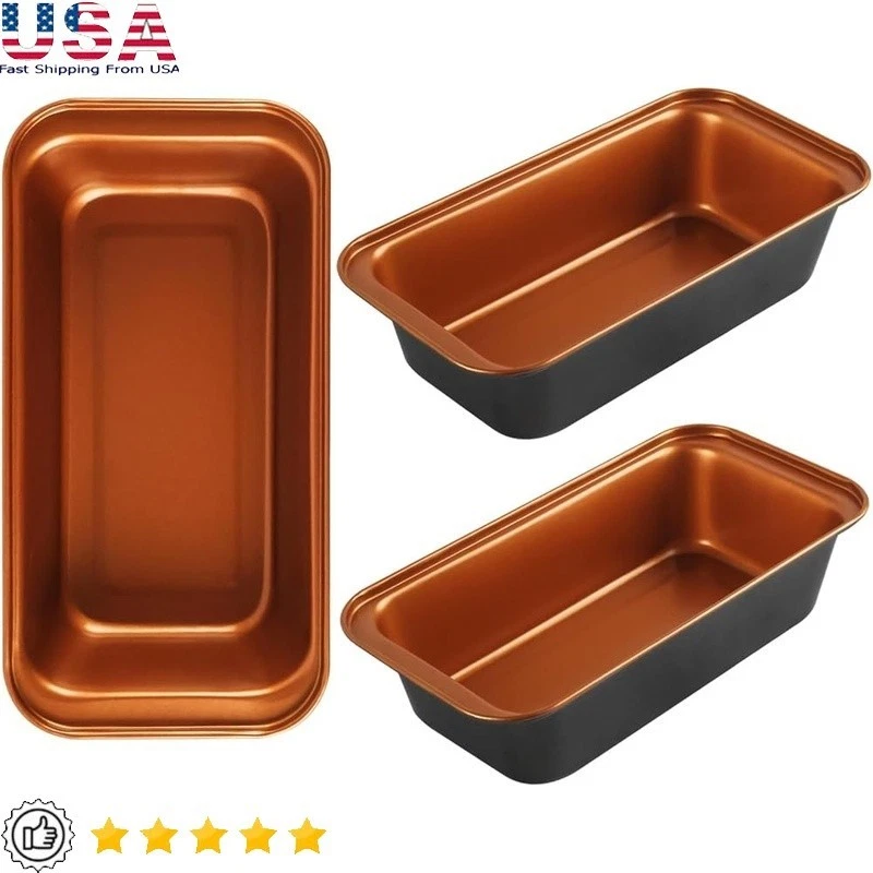 Nonstick Loaf Pan Carbon Steel Bakeware Even Heating Meatloaf Bread Cake Baking