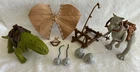 Vintage Star Wars Tauntaun, Dewback, Ewok Combat Glider & Catapult Lot