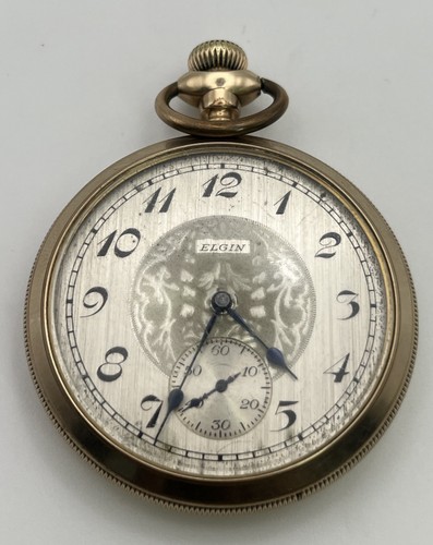 1927 16s Elgin Grade 291 Model 7 10k Gold Filled Pocket Watch 7 Jewel ~Runs