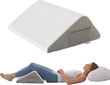 Knee Wedge Pillow Memory Foam Leg Pillow Bed Wedge for Sleeping Leg Post Surgery