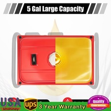 4 Gal Universal Generator Gas Fuel Tank w/ Chrome Cap Gauge Petcock Valve Red