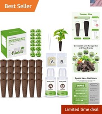 52PCS Hydroponics Pods Kit - Indoor Garden Starter Set with Grow Sponges & La... 0.42 per gallon