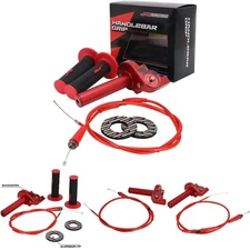 7/8'' 22mm Quick Twist Throttle Red Aluminum Alloy Dirt Bike ATV
