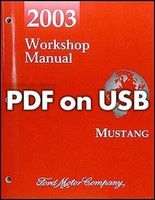 2003 Mustang Werkstatt-Handbuch Auf USB Ford Reparatur Service