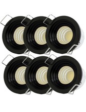 6 Mini LED Recessed Spotlights 3W with Transformer. Aluminium Interior Housing