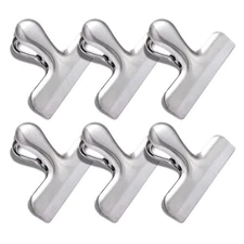 6 Pack Bag Clips, Stainless Steel Chip Clip, Chip Clips Bag Clips Food Clips