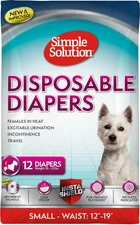 Disposable Female Dog Diapers, Absorbent Leak Proof Protection for Incontinence,