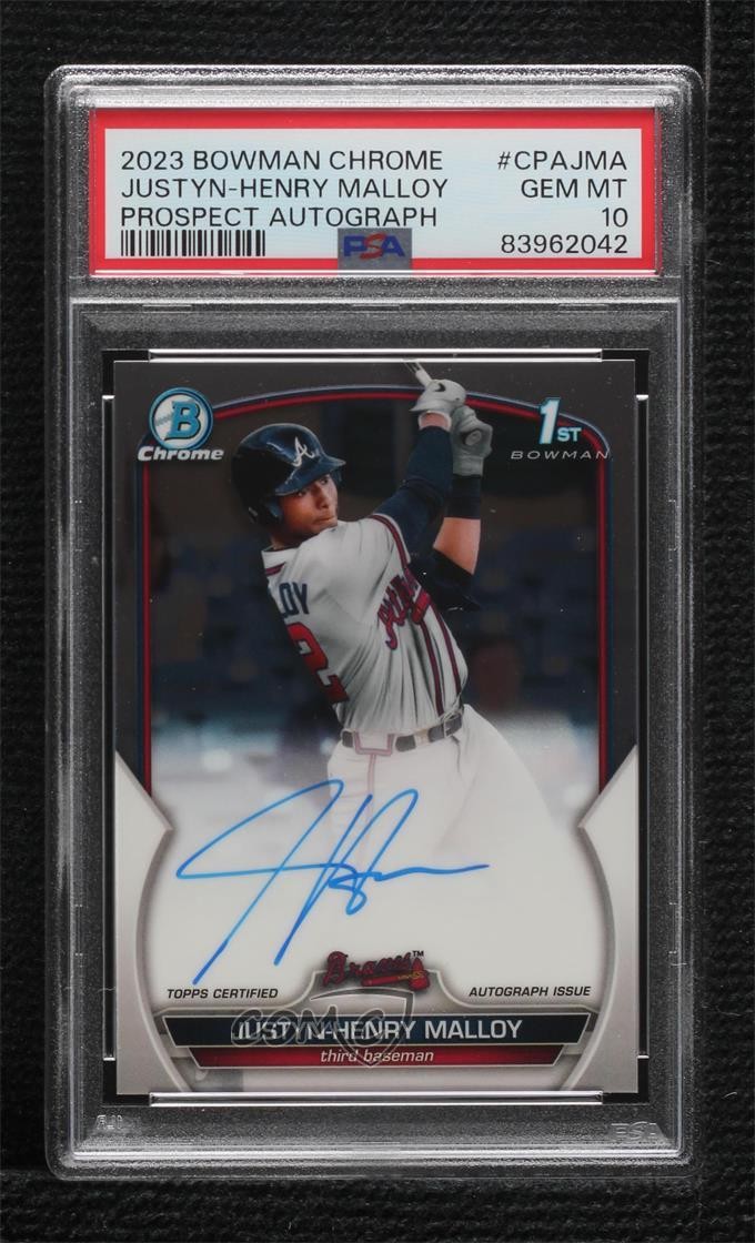 2023 Bowman Chrome Prospect Justyn-Henry Malloy #CPA-JMA PSA 10 GEM MT Auto