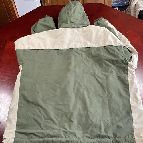 Giacca a vento vintage Great Smokey Mountain cappuccio rimovibile verde zip (grande) - Foto 8 di 8