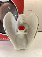 American Greetings Angel Ornament Bell Red Heart Saying Christmas