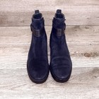 $790 Neiman Marcus GRAVATI Women's 5.5 M Boot 4748 Navy Suede * add $15 Trees — photo 2