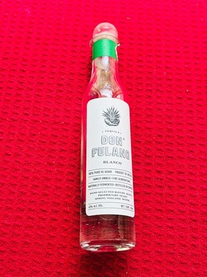 DON FULANO TEQUILA Blanco 50ml Airplane Bottle EMPTY Mexico Agave GLASS STOPPER