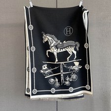Autumn Winter Pashmina Elegant Horse Print Shawl Wrap Women Luxury Cashmere Feel