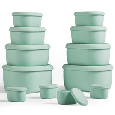 12Pcs/Set Nesting Silicone Food Storage Containers with Lids, BPA Free Reusab...
