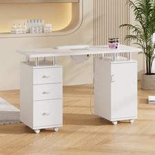 Professional Manicure Table Nail Technician Beauty Salon Station Storage Desk