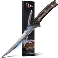 Fillet Knife, Razor Sharp 7.2 Inch Boning Knife, High Carbon Stainless Steel ...
