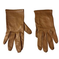 Vintage Brown Leather Gloves Ladies 6.5 Made in Italy Butter Soft Fawn