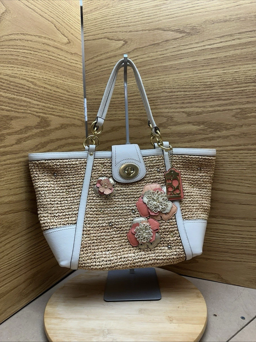 Coach Hampton Floral Straw Exterior Bags & Handbags for Women for