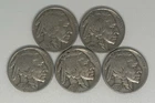 1929 1935 1936 1936-S 1937 Buffalo Nickel Lot of 5