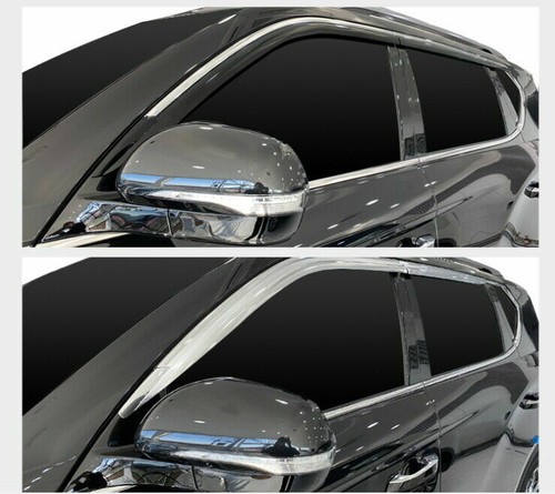 Premium DoorVisor Rain Vent Guard Window 6P UPS E454 for Hyundai Elantra 2021~22 - Picture 11 of 11