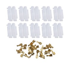 Fuse Tube Holder for Automobile 10pc In Line 6x30mm Peanut Type with Flip Shell