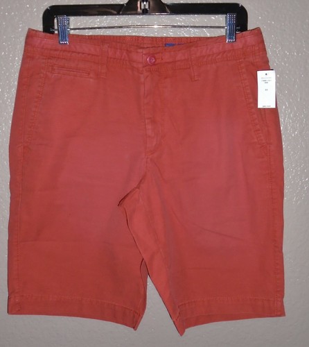 GAP Summer Shorts New Blaze Burnt Orange Men's Size 30 100% Cotton, NWT - Picture 3 of 8