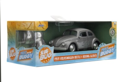 Jada 1:32 Punch Buggy 1959 VW Beetle & Boxing Gloves Gray 34235 Diecast Model 