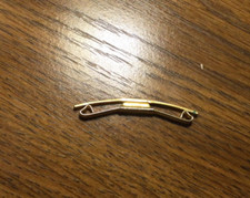 Vintage Mens SWANK Tie Collar Clip Bar DECO STYLE Gold Tone 75818