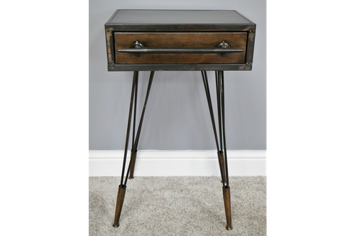 Gabinete de cabecera de metal estilo industrial vintage/mesa ocasional - Imagen 2 de 7