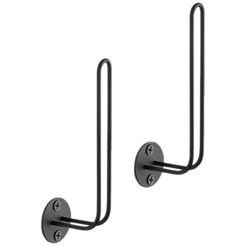 4-tlg Hutablage Für Baseballkappen - L-förmige Wandhalterung Schwarz Aus Metall