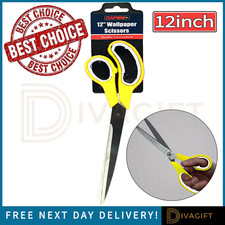 WALLPAPER SCISSORS 12" EXTRA LONG SOFT GRIP RAPIDE 12 INCH MULTI PURPOSE SHARP