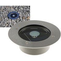 "Chilitec Solar Led Bodenstrahler \"CTB-R\", Rund ØXh 12X4Cm, IP44, Edelstahl-Front"