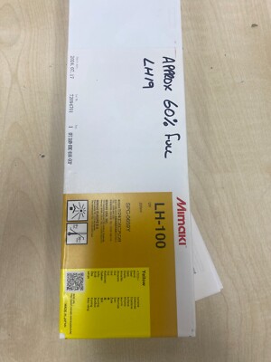 Yellow Mimaki LH-100 220ml UV Tintenpatrone 60% voll mit Chip O/Date LH19