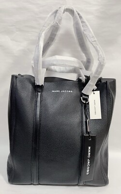 New☆Marc Jacobs the Tag Tote Black Leather Shoulder Bag | eBay
