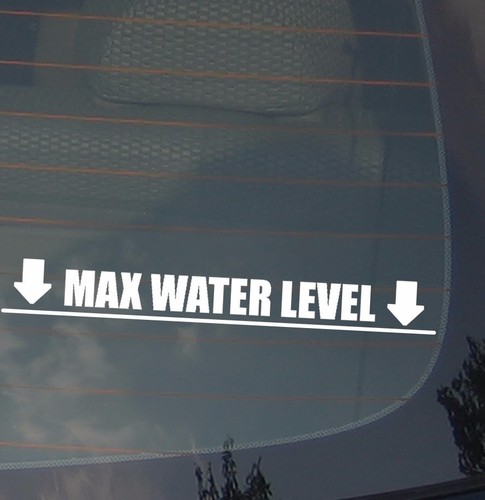 x2 / Two Pack Max Water Level Sticker Decal Off Road Vehicle Truck SUV ...