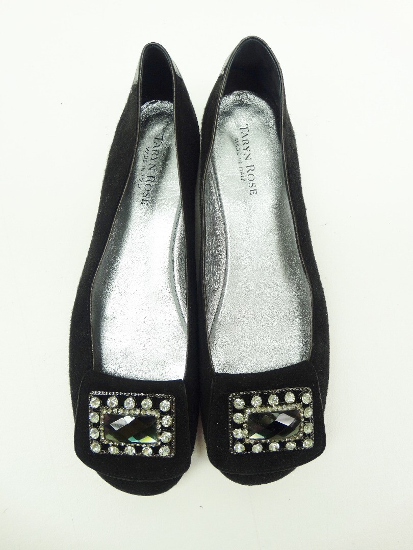 Taryn rosado Brice F 1082 Negro Gamuza Rhinstone Sin Ballet Zapatos sin Taco Sin Rhinstone Talla 39.5 M 4a2005 Taryn rosado Brice F 1082 Negro Gamuza Rhinstone Sin Ballet Zapatos sin Taco Sin Rhinstone Talla 39.5 M 4a2005