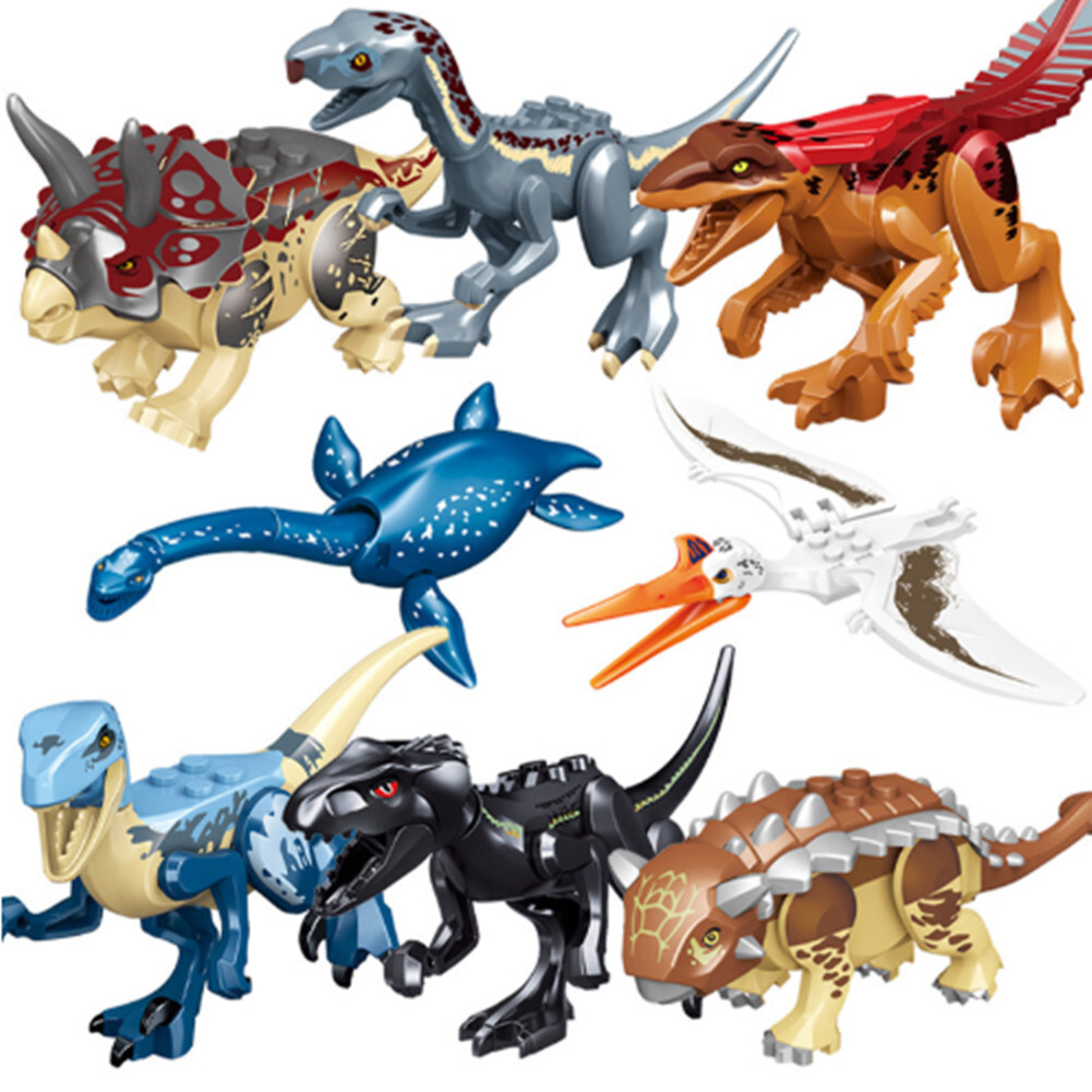 8Pcs Dinos Jurassic World Dinosaur Tyrannosaurus Rex Park Raptor