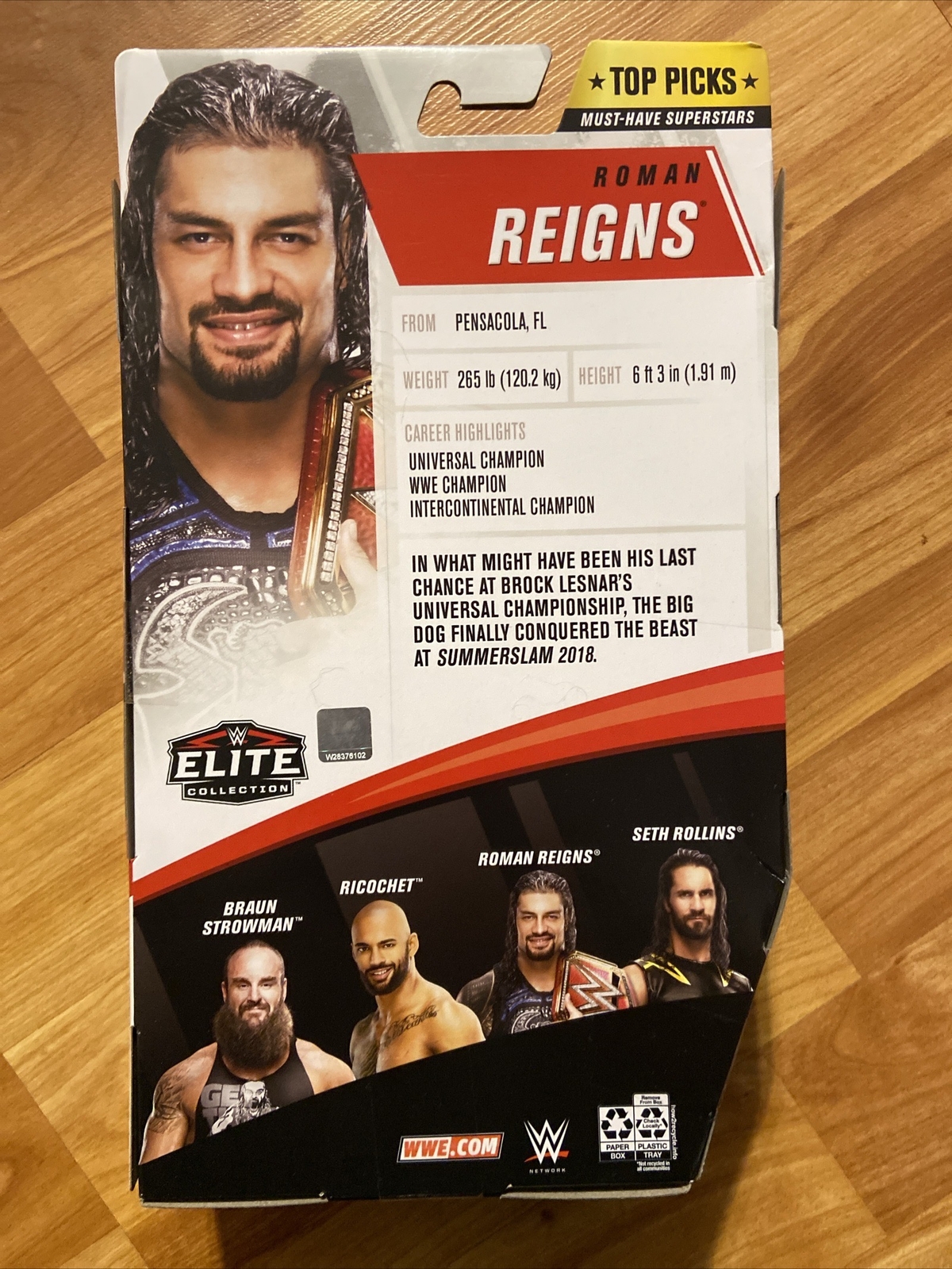 WWE Mattel Elite Collection Top Picks Roman Reigns Wrestling Action Figure 2020