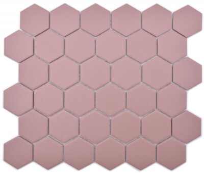 Keramik Mosaik Hexagon klinkerrot R10B Duschtasse Bodenfliese Mosaikfliese  Küc 