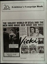 Vicki Pressbook 1953 Jeanne Crain, Jean Peters, Elliott Reid