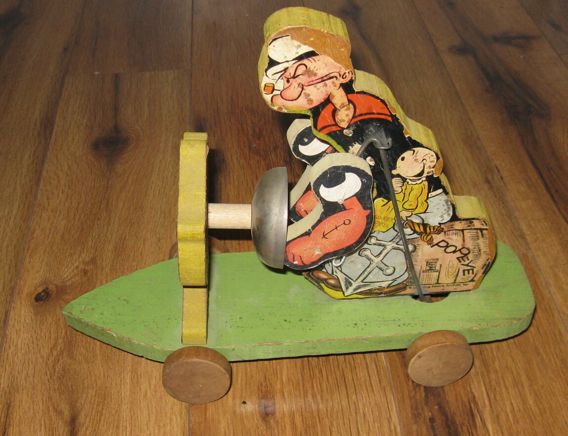 KELLY TOYポパイ tourist POPEYE with  camerａ RARE Vintage Linemar Popeye Mechanical Tricycle w/Bell Wind